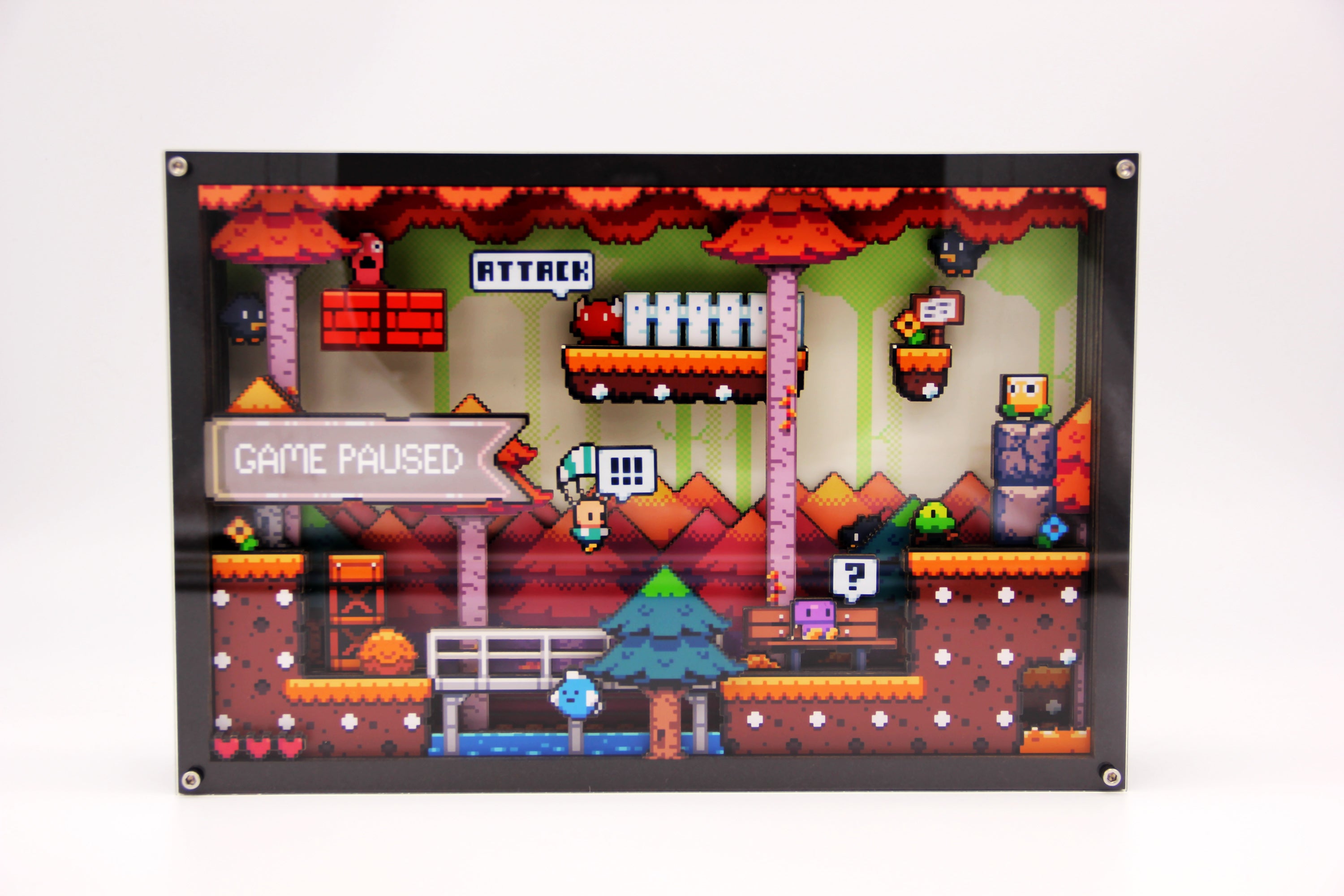 3D Pixel Art - Paused Platform Adventure - Customisable Shadow Box –  Sprixels